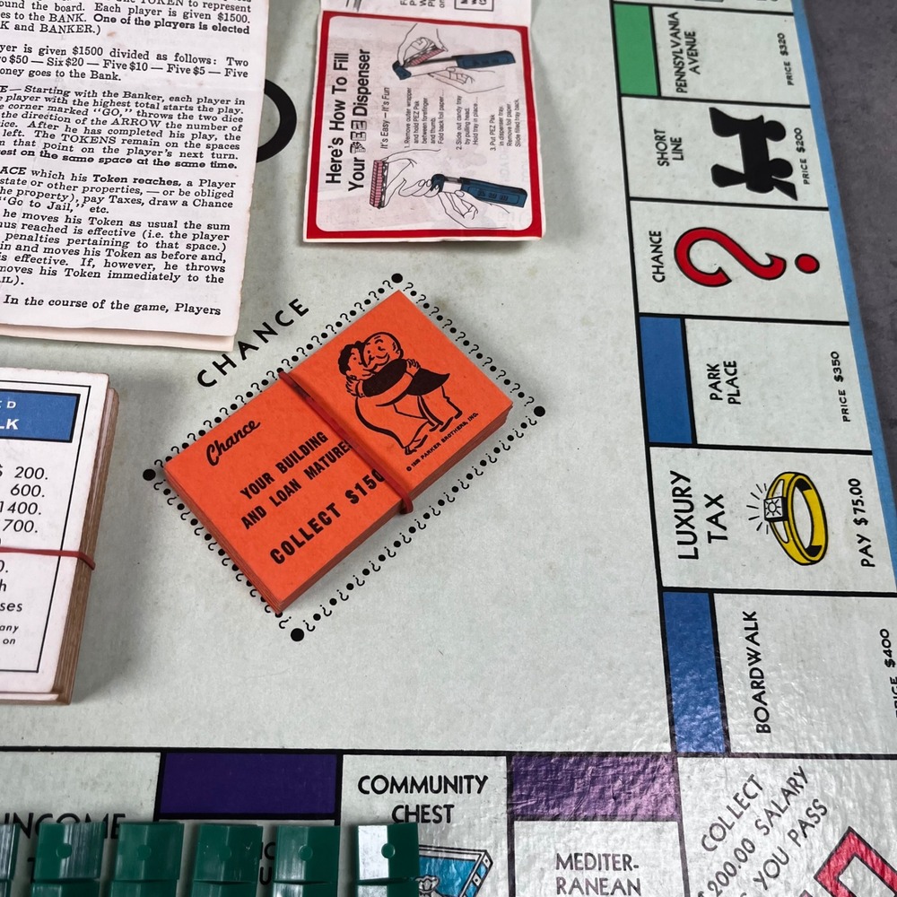 1961 Edition Monopoly Board Game Parker Brothers Real Estate Game MCM Complete! - Picture 7 of 16